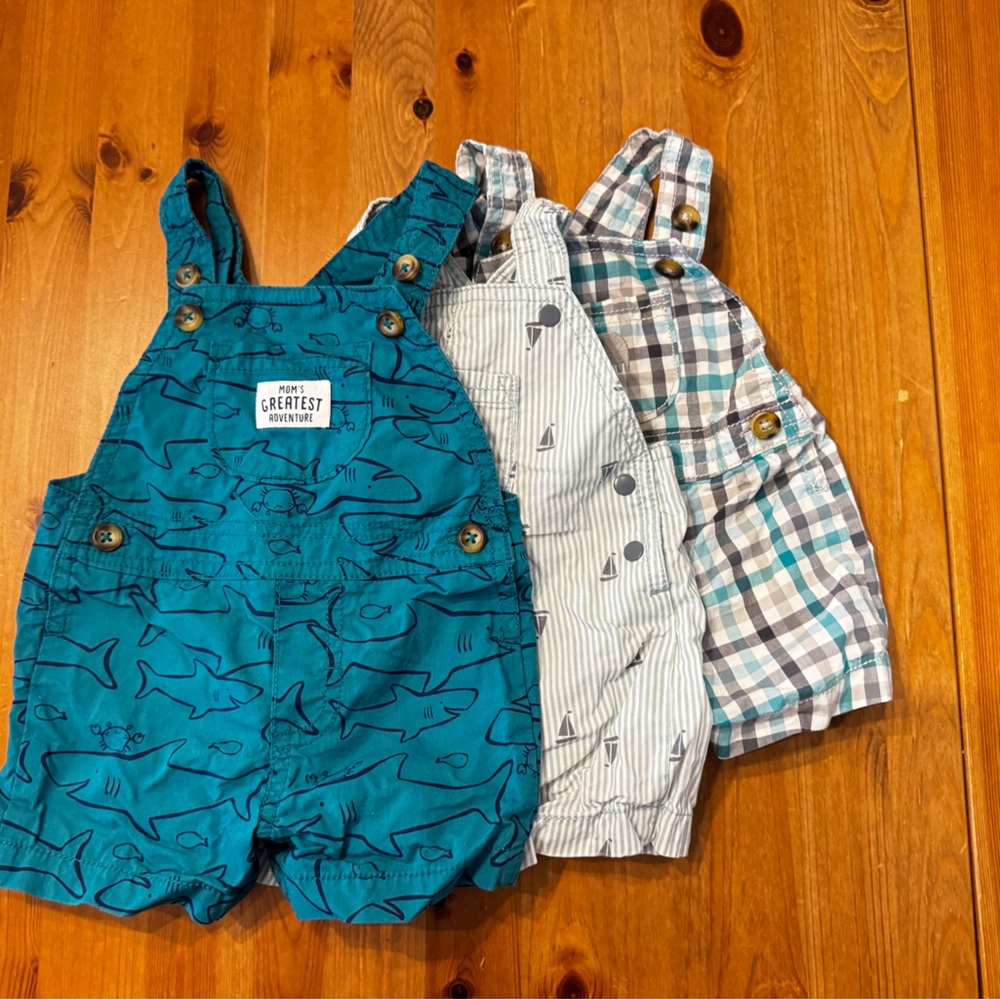 4 piece bundle overalls and one piece